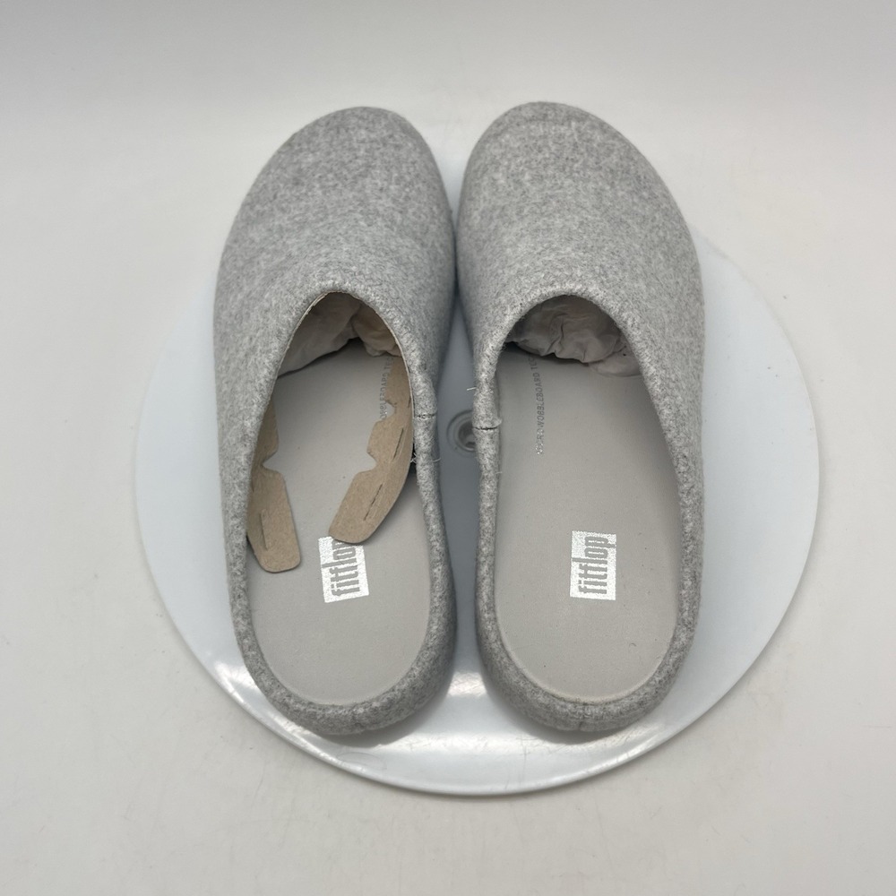 Fitflops Shuv Felt Clogs Womens 8.5 Gray Slip on Comfortable Causal Shoes - Picture 5 of 11